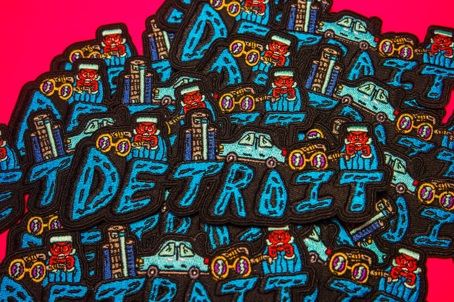 Image of Detroit Font Iron on Patch 