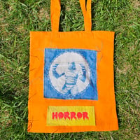 'HORROR' CREATURE FROM THE BLACK LAGOON PATCH ORANGE TOTE BAG