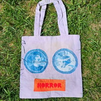 'HORROR' FRANK & HIS BRIDE PATCH PINK TOTE BAG