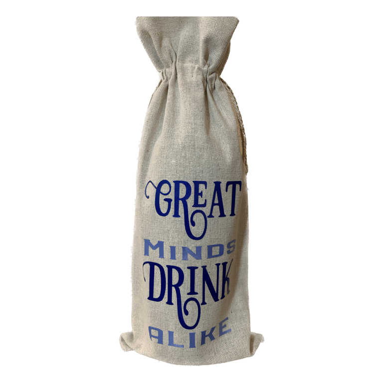 Bottle Gift Bag - Great Minds Drink Alike