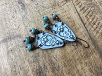 Image 2 of Floral ceramic earrings 