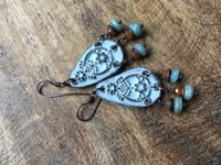 Image 5 of Floral ceramic earrings 