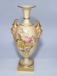 Image 1 of Royal Worcester Vase with mask boss handles