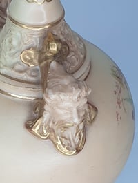 Image 3 of Royal Worcester Vase with gaping mask handles #1