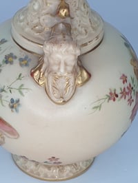 Image 4 of Royal Worcester Vase with gaping mask handles #2