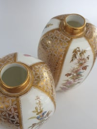 Image 4 of Coalport Pair Panelled Vases