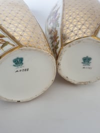 Image 5 of Coalport Pair Panelled Vases