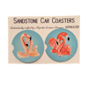 Car Coasters - Flamingos