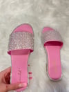 Pink sparkly sandals 