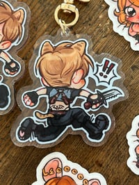 Image 3 of [LAST CHANCE] kitty leon fanservice clear acrylic charm & mouse ashley sticker
