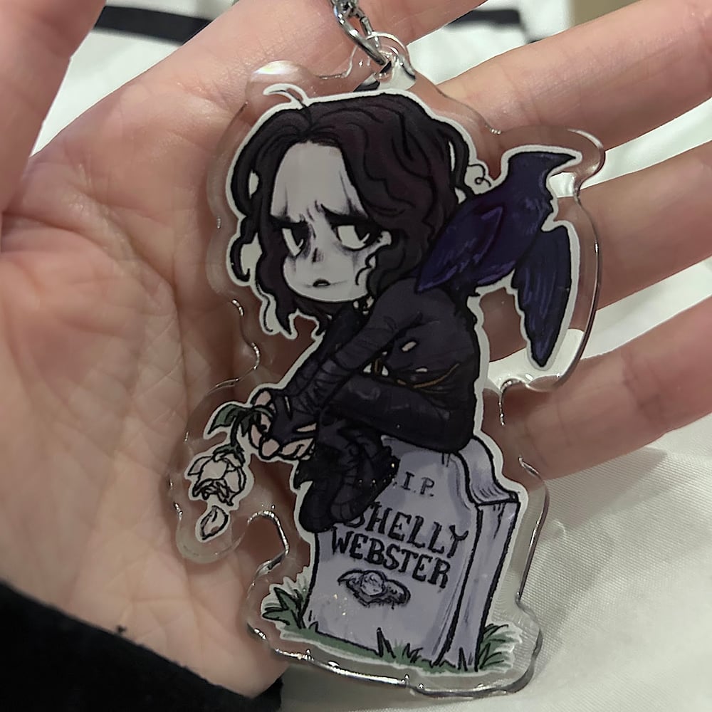 3 Inch clear epoxy The Crow Eric Draven charm
