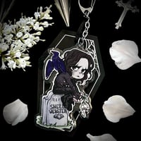 Image 1 of 3 Inch clear epoxy The Crow Eric Draven charm