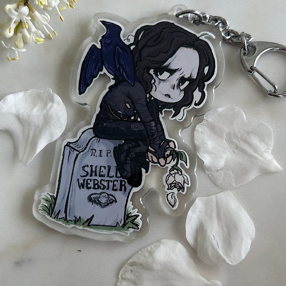 3 Inch clear epoxy The Crow Eric Draven charm