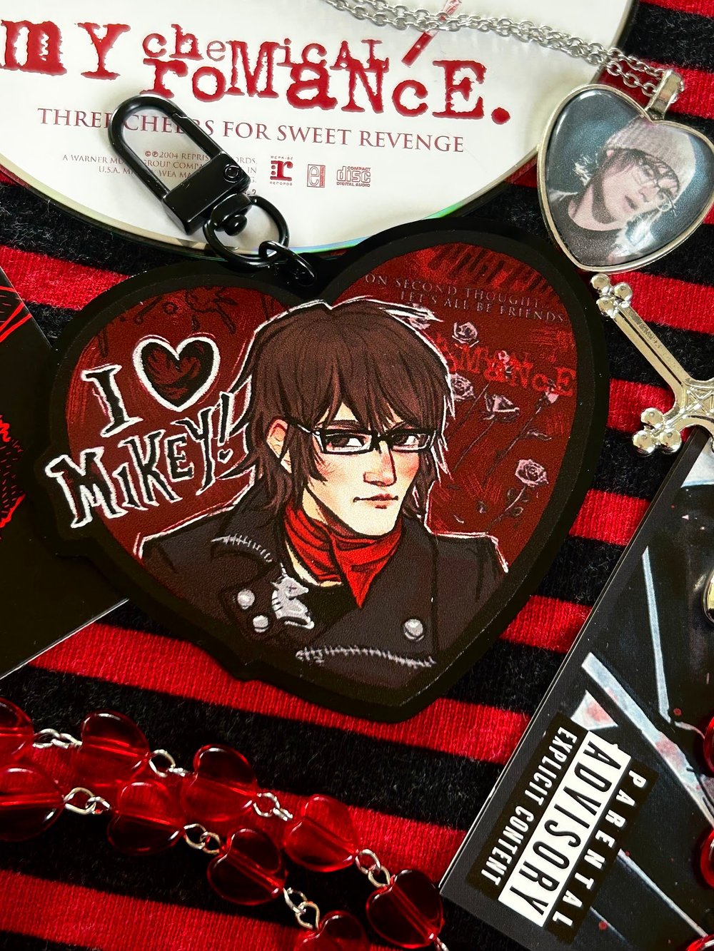 I Heart Mikey Way MCR Charm
