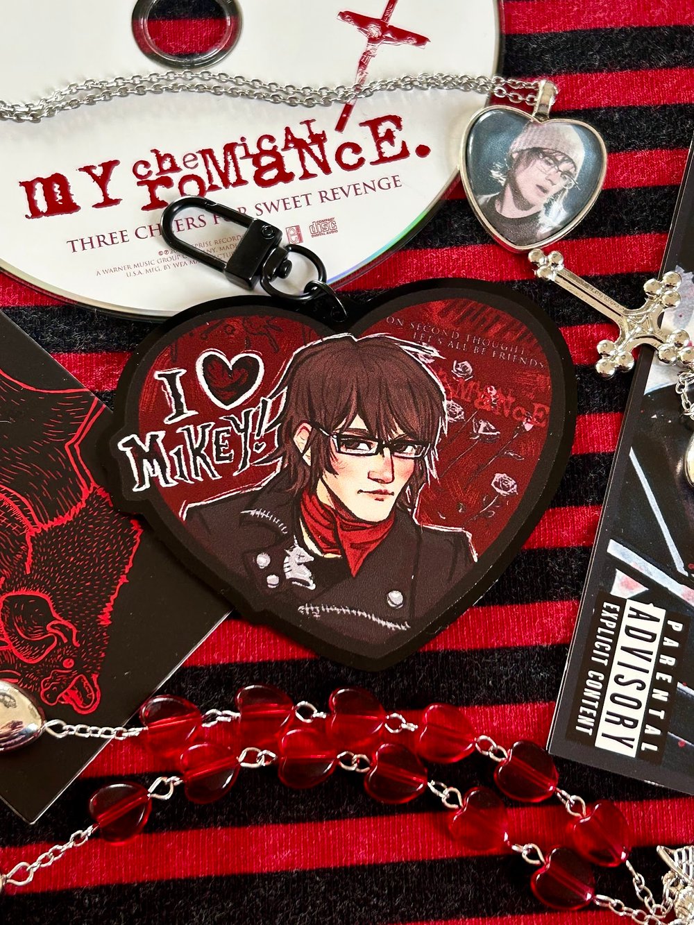 I Heart Mikey Way MCR Charm 