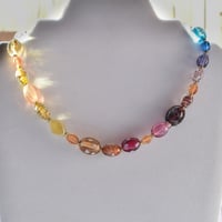 Image 1 of Glass Bead Multi-Color Necklace