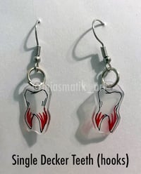Image 2 of Handmade Teeth Earrings [please read description!]