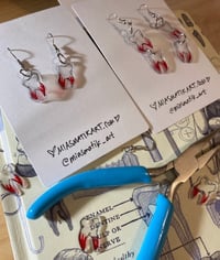 Image 3 of Handmade Teeth Earrings [please read description!]