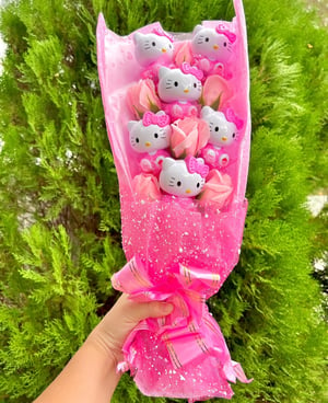 Image of Hello Kitty Bouquet of Flowers