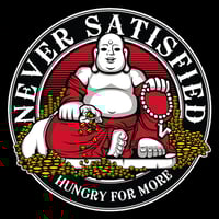 Image 2 of Buddah (Never Satisfied) Red - Black Tee