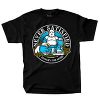 Image 1 of Buddah (Never Satisfied) Blue - Black Tee