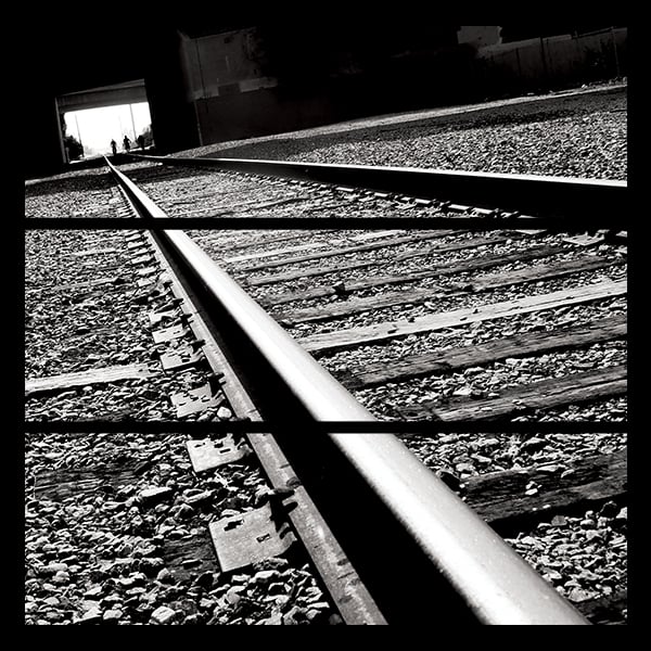 Stay on Tracks - Black Tee