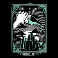 Image 2 of 40oz (Pour out a Liquor) Green Glow - Black Tee
