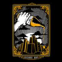 Image 2 of 40oz (Pour out a Liquor) Yellow - Black Tee
