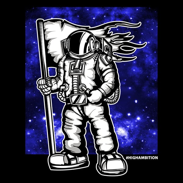 Astronaut (High Ambition) - Black Crewneck