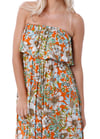 No More Laundry Gardenia Strapless Maxi Dress - Orange