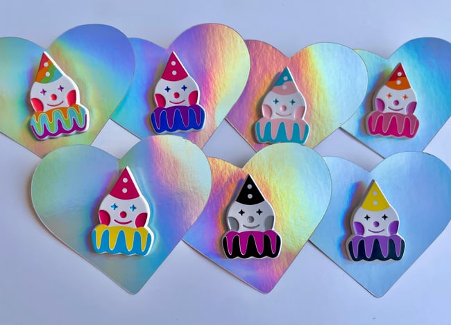 Pride Clown Charity Enamel Pins