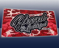 HN BLESSED RED AND PINK  MICROFIBER TOWEL