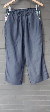 Image 4 of KylieJane denim pocket pants -lightweight blue