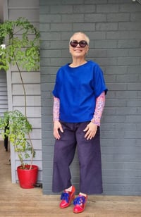 Image 4 of KylieJane corduroy pocket pants-midnight blue