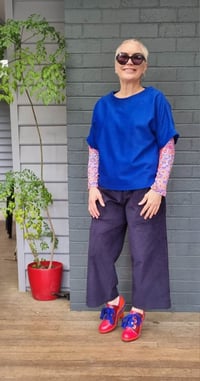 Image 1 of KylieJane corduroy pocket pants-midnight blue