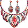African Jewelry for Women Colorful Costume Jewelry Boho Vintage Statement Choker Ethnic Style 