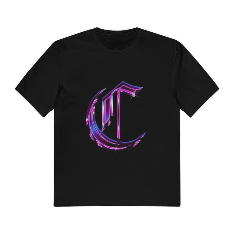 Black T-shirt with a special design