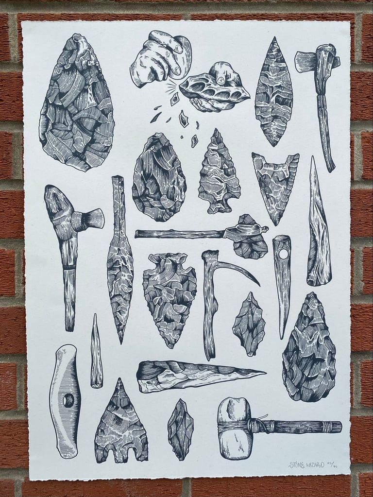 Ancestral Tools Screen Print