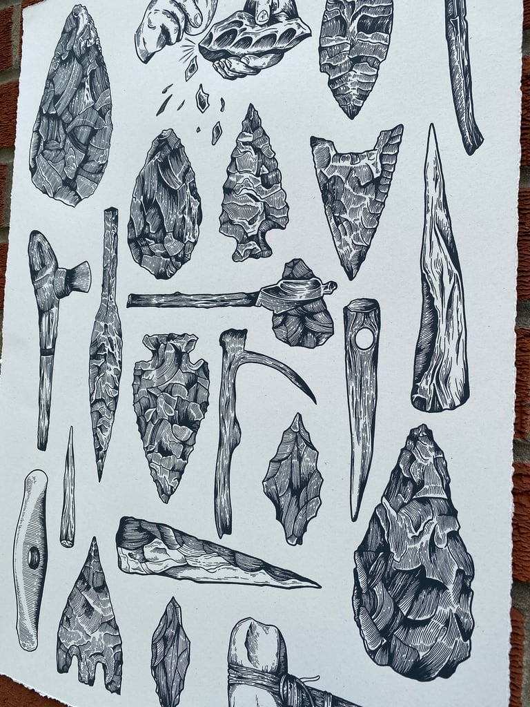 Ancestral Tools Screen Print Image 3