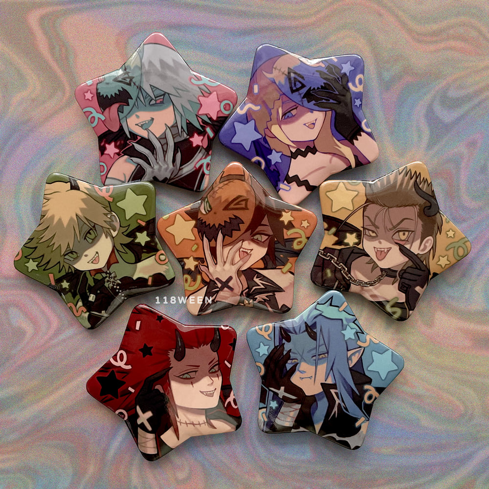 KH Halloween Town Star Buttons