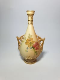 Image 2 of Royal Worcester Miniature Pierced Handle Vase #1