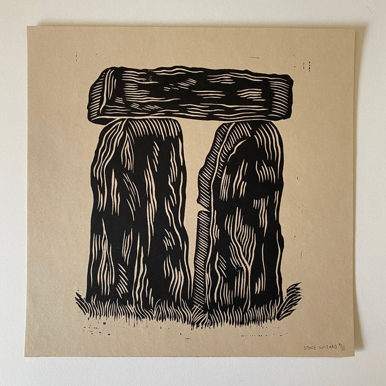 Trilithon Lino Print