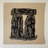 Trilithon Lino Print
