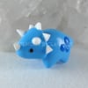 Blue "Kawaii" mini Triceratops
