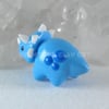 Blue "Kawaii" mini Triceratops