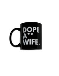Black Mug (white print)