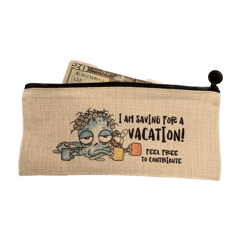 Linen Zipper Bag - Medium