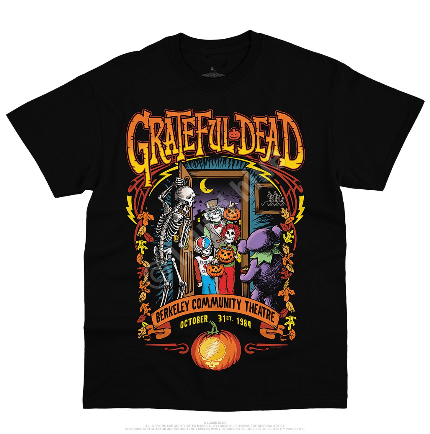 Image of GRATEFUL DEAD TRICK OR TREAT BLACK SHORT SLEEVE