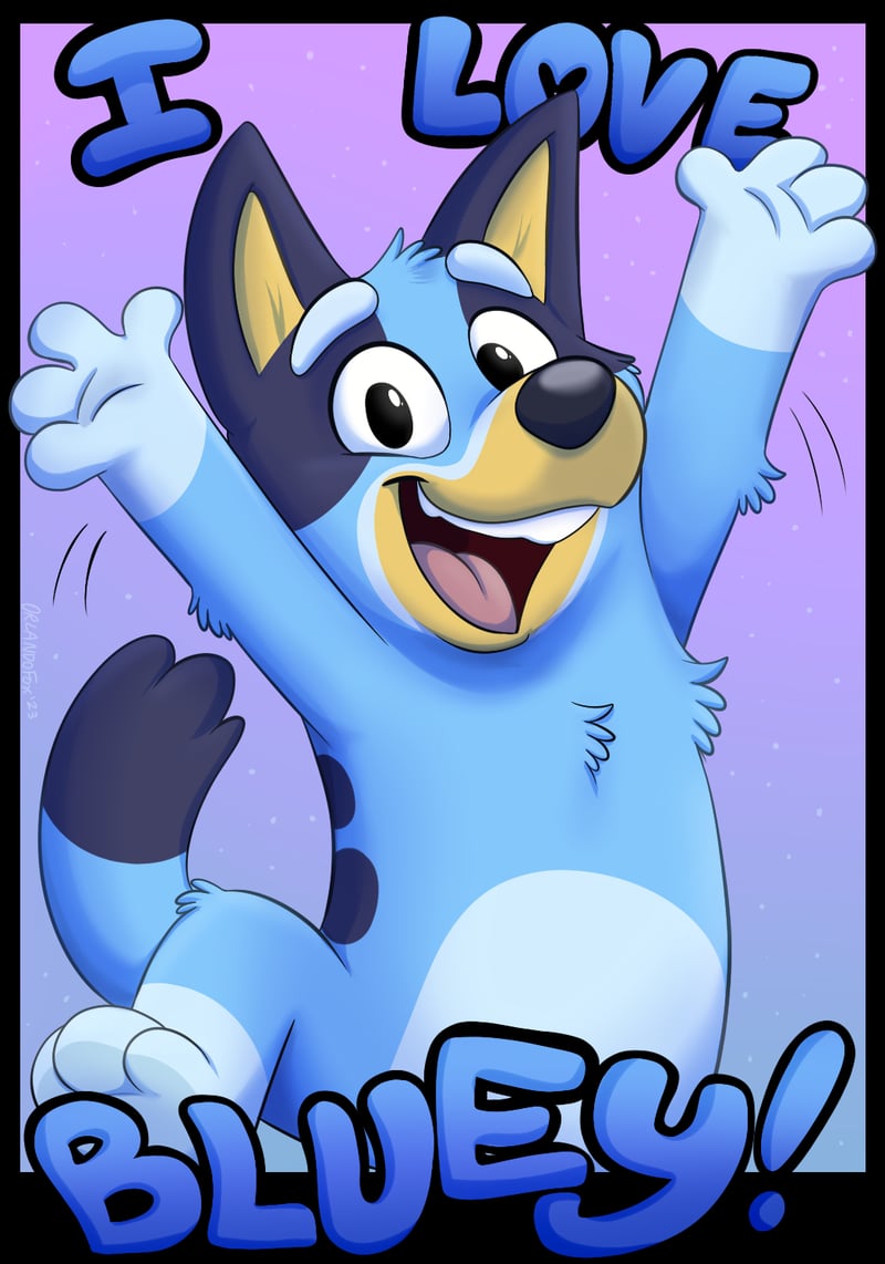 I Love Bluey Badge OrlandoFox Art Stickers Prints And More i-love-bluey-badge-orlandofox-art-stickers-prints-and-more