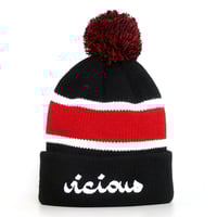 Image 1 of Vicious Beanie - Red & Black